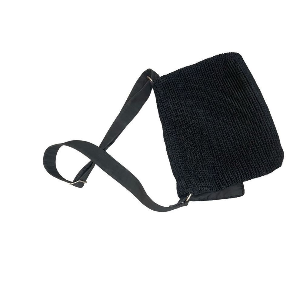 The Sak Womens Black Crochet Purse Shoulder Bag